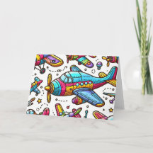 Aeroplane Birthday Card