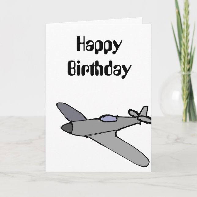 Aeroplane Birthday Card (Front)