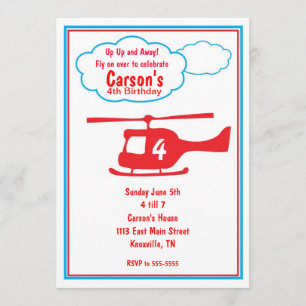 Aeroplane Birthday Invitation