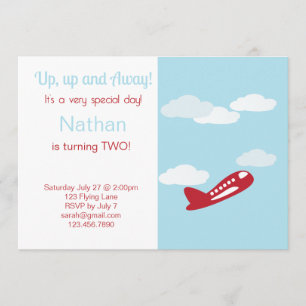 Aeroplane Birthday Invitation