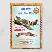 Aeroplane Birthday Invitation