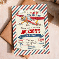 Aeroplane Birthday Invitation / Time Flies Party