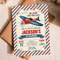 Aeroplane Birthday Invitation / Time Flies Party