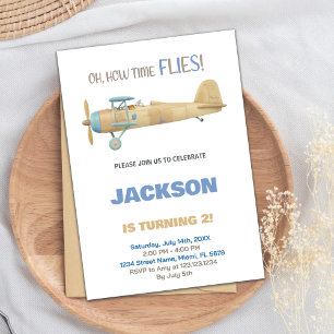 Aeroplane Birthday Invitations