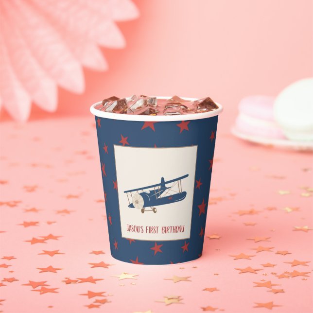 Aeroplane Birthday Paper Cup (Insitu)