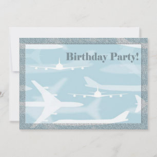 Aeroplane Birthday Party Invitation