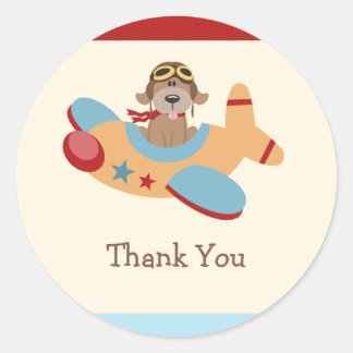Aeroplane Birthday Party Stickers