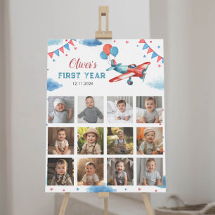 Aeroplane Birthday Photo Milestone Sign