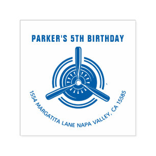 Aeroplane Birthday Self-inking Stamp