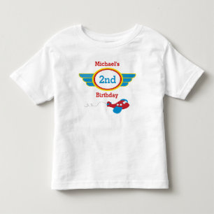 Aeroplane Birthday T-shirt Toddler Kid