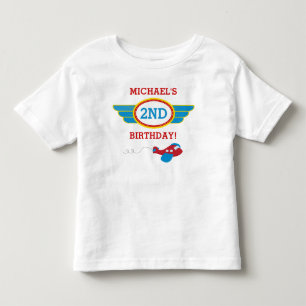 Aeroplane Birthday T-shirt Toddler Kid