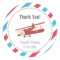Aeroplane Birthday Thank You Sticker