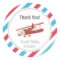 Aeroplane Birthday Thank You Sticker