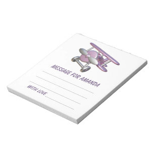 Aeroplane birthday time capsule message notepad
