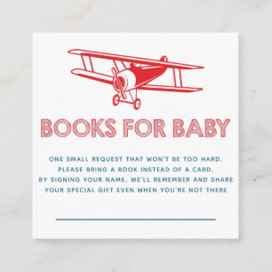 Aeroplane Books for the Baby Enclosure Card