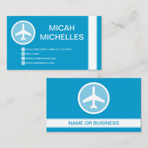 aeroplane bubble business card