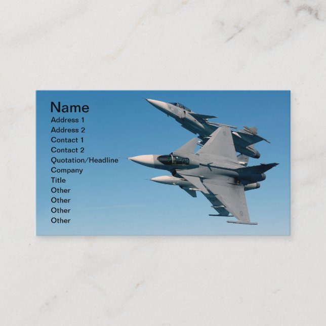 Aeroplane Business card (Front)