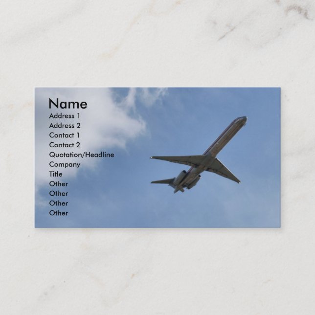 Aeroplane Business Card (Front)