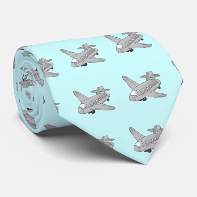 Aeroplane Cargo Plane Tie (Rolled)