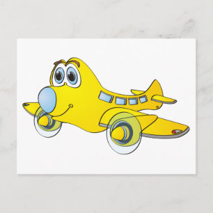 Aeroplane Cartoon Postcard