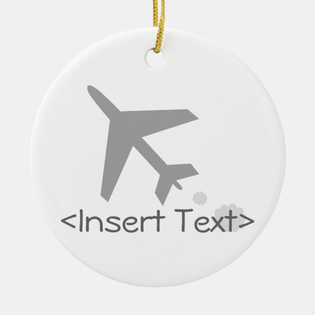 Aeroplane Ceramic Tree Decoration (Front)