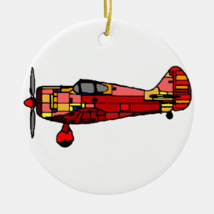 aeroplane ceramic tree decoration