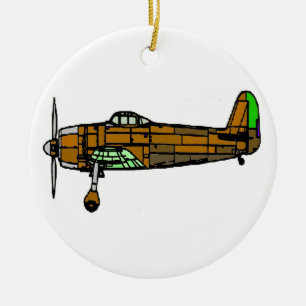 aeroplane ceramic tree decoration