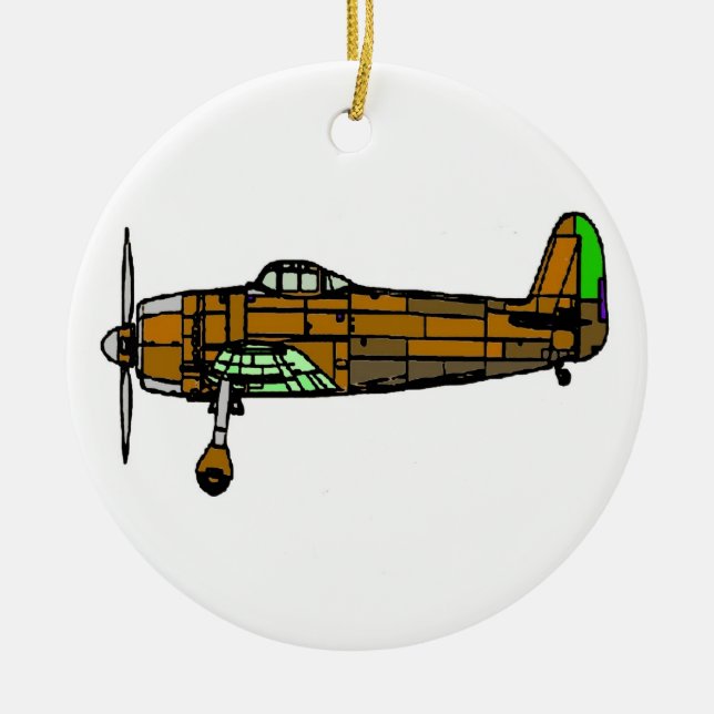 aeroplane ceramic tree decoration (Front)