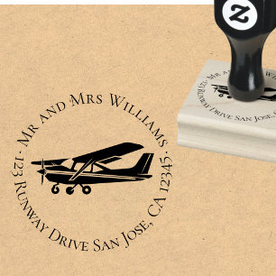Aeroplane Cessna Pilot Aviation Rubber Stamp