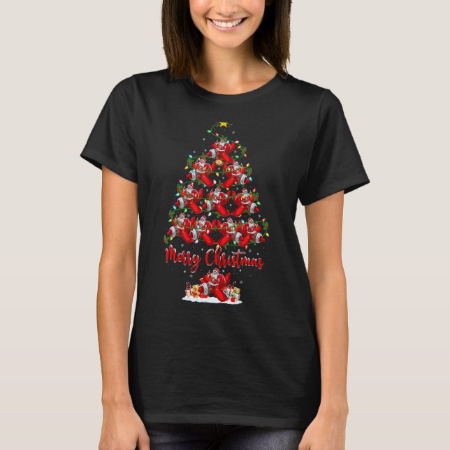 Aeroplane Christmas Tree Lights  Aeroplane Xmas T-Shirt (Front)