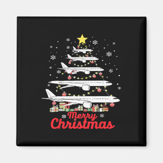 Aeroplane Christmas Tree Merry Christmas Most Like Magnet