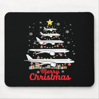 Aeroplane Christmas Tree Merry Christmas Most Like Mouse Mat
