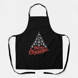 Aeroplane Christmas Tree Pilot Apron