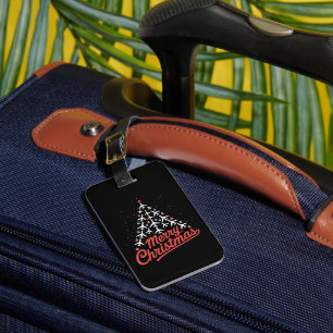 Aeroplane Christmas Tree Pilot Luggage Tag