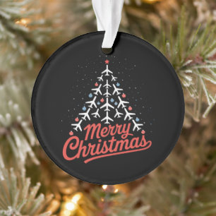 Aeroplane Christmas Tree Pilot Ornament