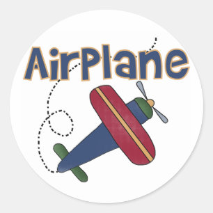 Aeroplane Classic Round Sticker