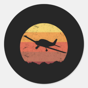 Aeroplane Classic Round Sticker