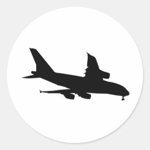 Aeroplane Classic Round Sticker
