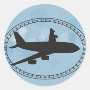 Aeroplane Classic Round Sticker