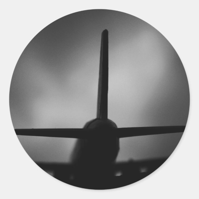 Aeroplane Classic Round Sticker (Front)