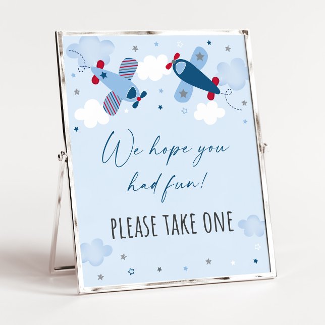 Aeroplane Clouds Birthday Favour Sign (Creator Uploaded)
