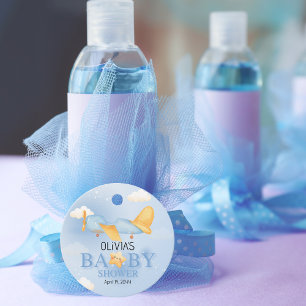 Aeroplane,Clouds & Stars, Blue, Baby Boy,Cute Favour Tags