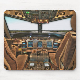 Aeroplane Cockpit Mouse Pad
