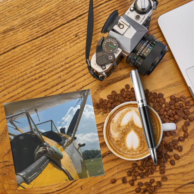 Aeroplane cockpit photo,Cool Aviation Pilot Dad Glass Coaster (Creator Uploaded)