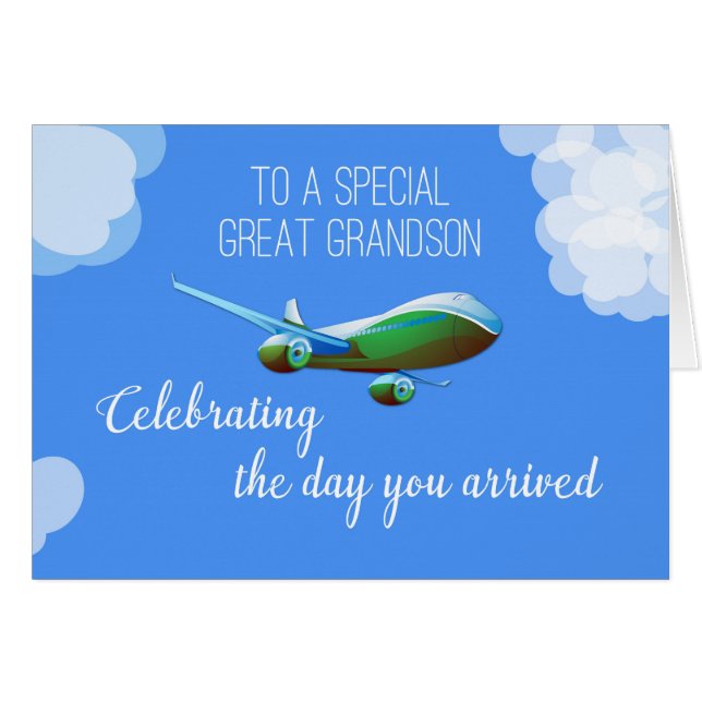Aeroplane Day for GREAT GRANDSON Adoption with (Front Horizontal)