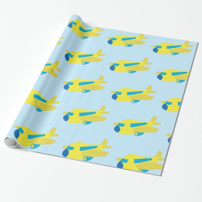 Aeroplane Design Wrapping Paper (Unrolled)
