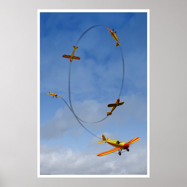 Aeroplane doing an Aerobatic Loop Poster (Front)