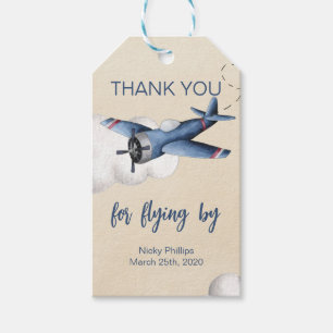 Aeroplane Favour Tags for Birthday Party 