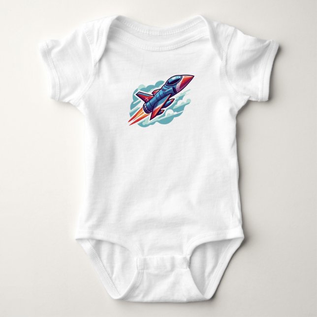 aeroplane/fighter jet baby bodysuit (Front)