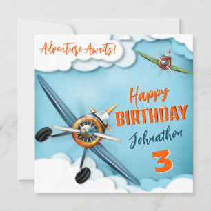 Aeroplane Fighter Pilot Boy Birthday